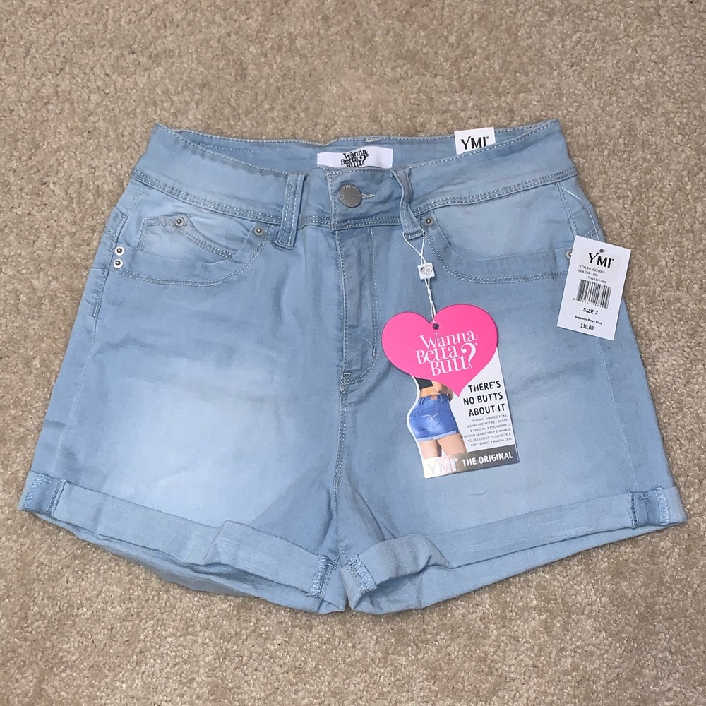 YMI high waisted jean shorts